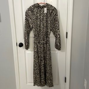 NWT Loft leopard print midi dress